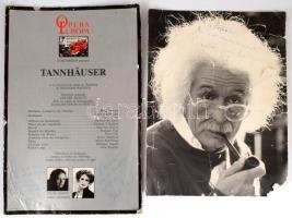 Ronald Pickup (1940-2021) angol színész aláírt fotója, Einstein szerepébe, erősen megviselt + Glenn ...