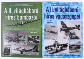 A 20. Századi Hadtörténet sorozat 2 kötete: Alfred Price - Mike Spick: A II. világháború híres vadászgépei. + Mike Spick: A II. világháború híres bombázói. Debrecen, 1999, Hajja &amp; Fiai. Fekete-fehér képekkel illusztrálva. Kiadói kartonált papírkötés.