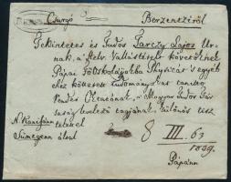 1839 Portós levél "BRESNITZ" - Pápa (Gudlin 400 p)