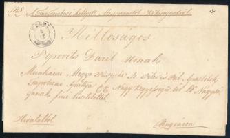 1848 Hivatalos levél "HALMI" - "UNGVÁR"