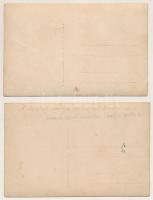 Lupény, Lupeni; - 2 db RÉGI fotóképeslap: a bánya szerencsétlenség áldozatainak temetése / 2 pre-194...