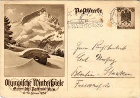 1936 Olympische Winterspiele Garmisch-Partenkirchen / Winter Olympics in Garmisch-Partenkirchen; 6+4 Ga. s: Diebitsch + So. Stpl. (EK)
