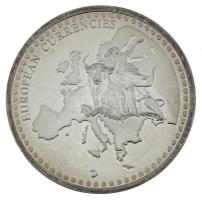 Vatikán 2000. 50L Cu-Ni "II. János Pál" aranyozva + "Európai valuták - Vatikán" ...