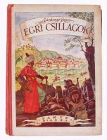 Gárdonyi Géza: Egri csillagok. I-II. köt. [Egy kötetben.] Biczó András rajzaival. Bp., 1944, Dante, 332 p.+ 323 p.+ 4 (színes) t. Kiadói félvászon-kötés, kissé viseltes borítóval és gerinccel, az egyik képtábla kissé sérült.