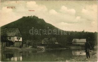 1910 Huszt, Chust, Khust; várrom. Ausländer Ignác kiadása / castle ruins (EK)