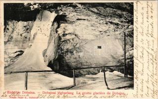 1904 Dobsina, Dobschau; Jégbarlang, belső. Fejér E. kiadása / Eishöhle / ice cave, interior