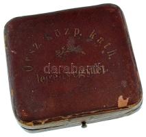 1896. "Az ezeréves Magyarországot ünnepelő Katholikus Legényegylet negyvenéves fennállásának emlékére" emlékérem eredeti üres tokja "Orsz. közp. kath. legényegylet" felirattal T:VF