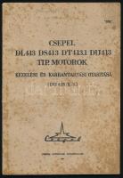 Csepel DL413, DS413, DT413.1, DU413 tip. motorok kezelési és karbantartási utasítása. (DU 413/K/4.) Szerk.: Kozma József, Csatáry Mihály. Szigethalom, 1965, Csepel Autógyár, 74 p. Kiadói papírkötés, foltos borítóval. Megjelent 250 példányban.