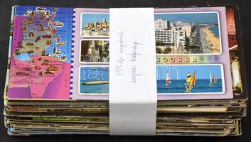 195 db MODERN nagyalakú külföldi város képeslap / 195 modern large-sized foreign town postcards