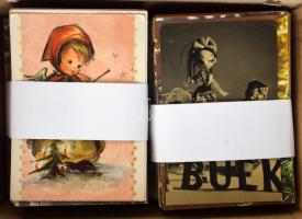 500 db MODERN üdvözlő képeslap kis dobozban / 500 modern greeting postcards in a small box