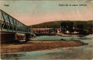 1915 Piski, Simeria; híd és csárda 1848-ból. Vasúti levelezőlapárusítás 4216. / bridge, inn from 1848 (Rb)