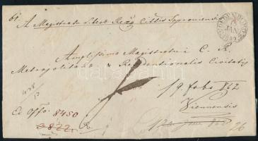 1842 Portos levél "OEDENBURG" - "WIEN"