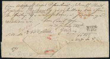 1842 Portos levél "OEDENBURG" - "WIEN"