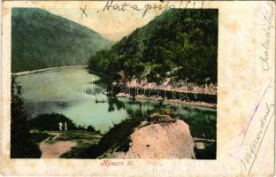 1904 Miskolc, Hámori tó. Ferenczi Károly kiadása + PARASZNYA BORSOD VM. POSTAI ÜGYN." (fl)