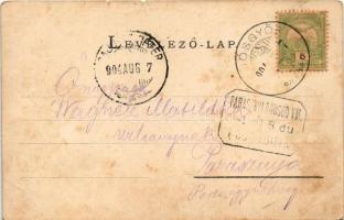 1904 Miskolc, Hámori tó. Ferenczi Károly kiadása + PARASZNYA BORSOD VM. POSTAI ÜGYN." (fl)