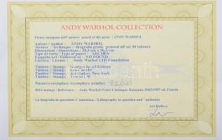 Andy Warhol (1928-1987): Elvis. Ofszet litográfia, papír, jelzett a nyomaton. Kézzel sorszámozott: 7...