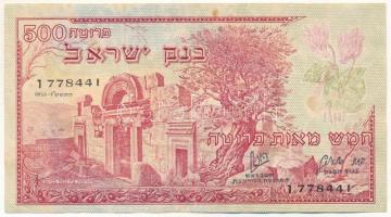 Izrael 1955. 500p T:F Isrel 1955. 500 Pruta C:F Krause P#?24