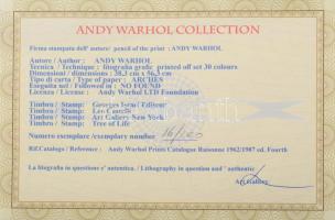 Andy Warhol (1928-1987): Mickey Mouse. Ofszet litográfia, papír, jelzett a nyomaton. Kézzel sorszámo...