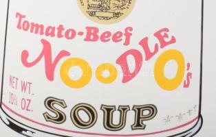 Andy Warhol (1928-1987): Campbell's soup. Ofszet litográfia, papír, jelzett a nyomaton. Kézzel ...