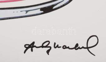 Andy Warhol (1928-1987): Campbell's soup. Ofszet litográfia, papír, jelzett a nyomaton. Kézzel ...