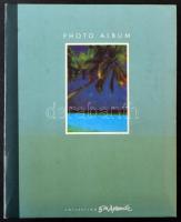 208 férőhelyes képeslap vagy fotó berakó album, laponként 4 hellyel / postcard album with 208 places