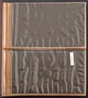 100 férőhelyes képeslap berakó album, laponként 4 hellyel, karton tartóban / postcard album with 100...