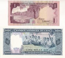 Kuvait 1968(1980-1991) 1D + Laosz DN (1975-1976) 5000K T:F-UNC
Kuwait 1968(1980-1991) 1 Dinar + Lao...