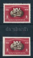 1950 UPU I. blokkból kivágott + kitépett bélyeg (26.000)