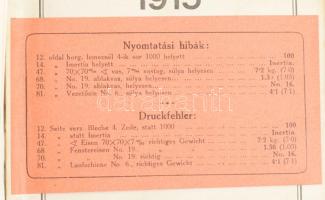 1915 A Rimamurány-Salgótarjáni Vasmű Részvénytársaság hengerelt vasgyártmányainak szelvénygyűjtemény...