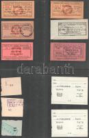 1908-1945. 139db-os izraelita (zsidó) hitközségek vágatási bárcáiból, utalványaiból, értékjegyeiből ...