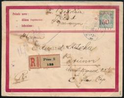 Baranya 1919 Ajánlott levél 150f díjjeggyel, "PÉCS" - Brno, Bodor vizsgálójellel