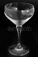 8 személyes kristály pezsgős pohár garnitúra. Hibátlan, m: 16,5 cm