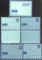 5 db használatlan díjjegyes légiposta boríték