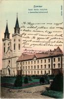 Zombor, Sombor; Szent István templom a karmelita kolostorral. Kollár József kiadása / church with Carmelite monastery (fl)