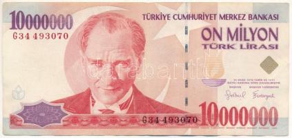Törökország 1999. 10.000.000L "G34 493070" T:F szép papír Turkey 1999. 10.000.000 Lira "G34 493070" C:F fine paper Krause P#214