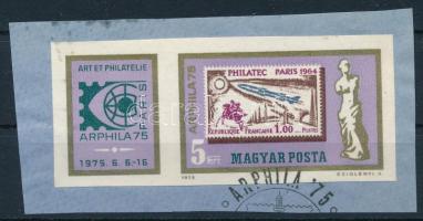 1975 Arphila vágott szelvényes bélyeg kivágáson