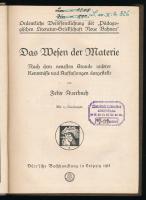 Auerbach, Felix: Das Wesen der Materie. Nach dem neuesten Stande unserer Kenntnisse und Auffassungen...