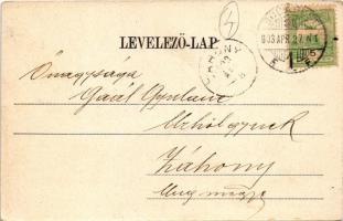 1903 Hortobágy, pásztorok a kút körül, magyar folklór. Pongrácz Géza kiadása, Kiss Ferenc eredeti fé...