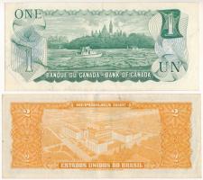 Brazília DN(1956.) 2C + Kanada 1973. 1$
Brasil ND(1956.) 2 Cruzeiros + Canada 1973. 1 Dollar