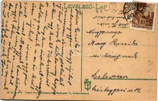 1943 Dombóvár, Séta-tér. Vasúti levelezőlapárusítás 18. sz. - 1918. (EB)