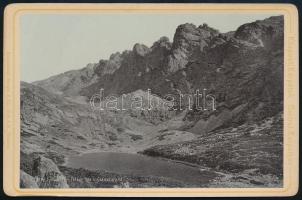 cca 1890 Magas-Tátra, Központi Kárpátok. Felkai tó - Felker See. Stengel, keményhátú fotó 10,5x16,5 cm / High Tatras, vintage photo,