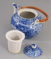 Kínai kobaltkék bazsarózsa mintás 5 személyes kávés készlet, jelzés nélkül, minimális kopással