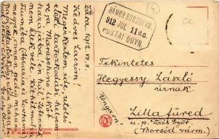 1912 Zadar, Zara; Porta Terraferma. E. de Schönfeld / városkapu / city gate + "HÁMOR BORSOD VM....