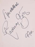 Autogramgyűjtemény, többek között Rita Orlandi-Malaspina, Kiss István, Fonyó József, Bárdy György, R...