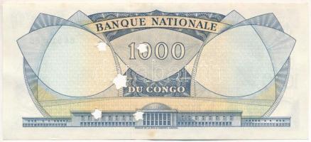 Kongó 1964. 1000Fr csillag alakú lyukasztással érvénytelenítve T:XF
Congo 1964. 1000 Francs cancell...