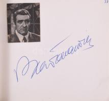 Autogramgyűjtemény, többek között Bessenyei Ferenc, Kautzky József, Szőnyi János, Voith Ági, Bodrogi...
