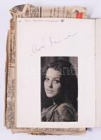 Autogramgyűjtemény, többek között Feleky Kamill, Kern András, Zenthe Ferenc, Aradszky László, Mario ...
