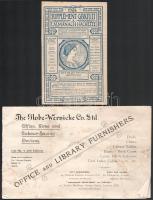 ca 1900 Globe-Vernicke bútorok képes katalógus 12 p + 1094 Hachette almanach kuponfüzet / ca 1900 Globe-Vernicke furniture illustrated catalogue 12 p + 1094 Hachette almanac coupon booklet