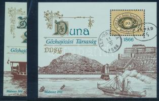 1991 DDSG - ZSGT zöldes árnyalatú emlékívpár, a hátoldalon "MABÉOSZ ELNÖKSÉGÉNEK AJÁNDÉKA" felirattal