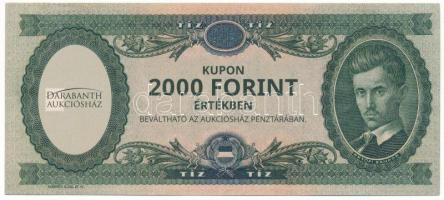 2023. "Darabanth Aukciósház" 2000Ft értékű, sorszámozott "00058" kuponja T:UNC